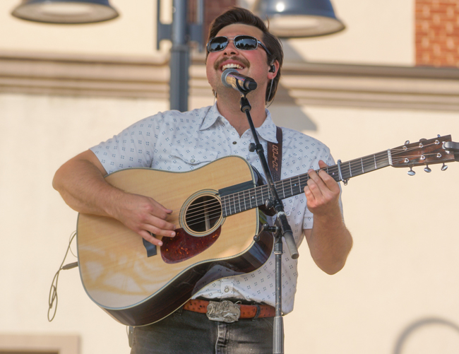 Colton Baker with Authentic Unlimited at the 2025 Bluegrass & Chili Festival in Oklahoma - photo © Pamm Tucker
