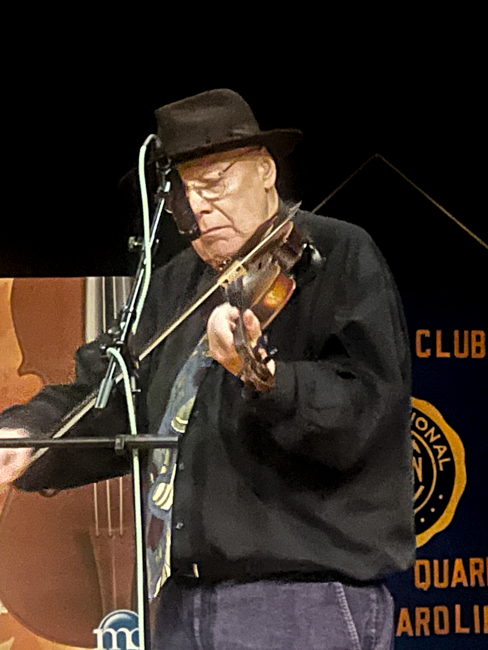Jan Johansson performs with his band at the 2025 Granite Quarry Fiddlers' Convention - photo © Sandy Hatley