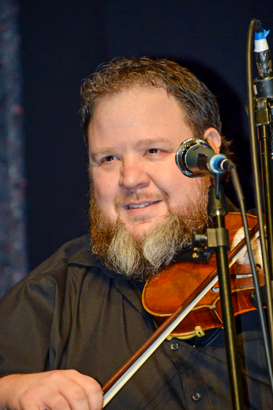 Hunter Berry with the Little Roy and Lizzy Show at the November 2025 Industrial Strength Bluegrass Festival - photo © Bill Warren
