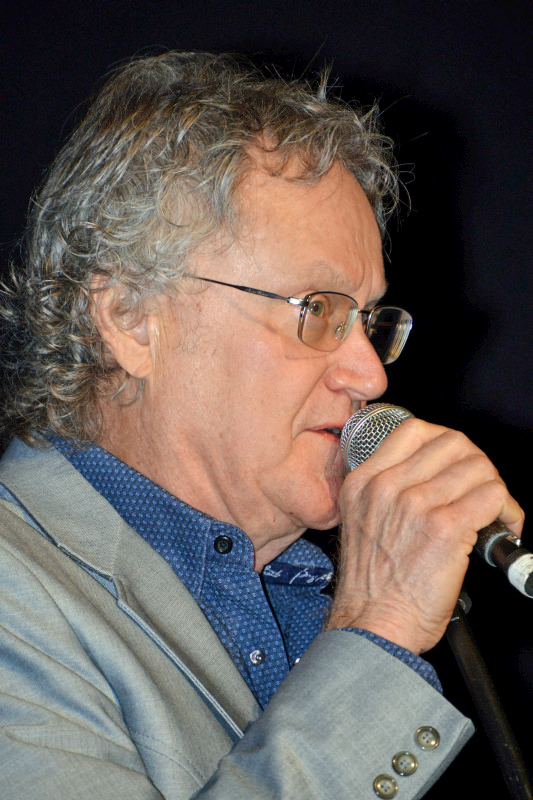 MC Blake Williams at the November 2025 Industrial Strength Bluegrass Festival - photo © Bill Warren