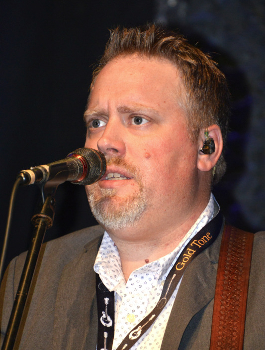 Keith McKinnon with Russell Moore & IIIrd Tyme Out at the November 2025 Industrial Strength Bluegrass Festival - photo © Bill Warren