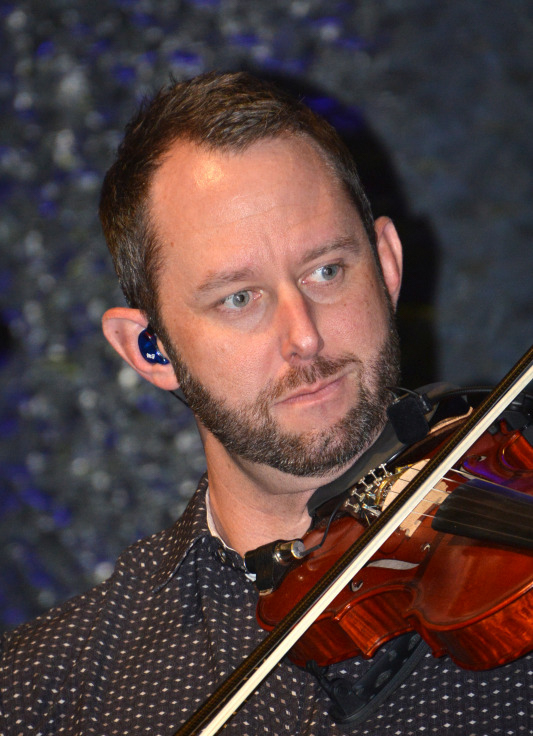 Matt Flake with Russell Moore & IIIrd Tyme Out at the November 2025 Industrial Strength Bluegrass Festival - photo © Bill Warren