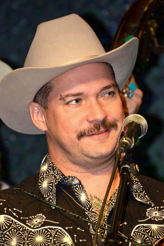 Jasper Lorentzen with The Po' Ramblin' Boys at the November 2025 Industrial Strength Bluegrass Festival - photo © Bill Warren