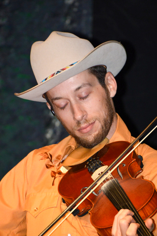 Max Silverstein with The Po' Ramblin' Boys at the November 2025 Industrial Strength Bluegrass Festival - photo © Bill Warren
