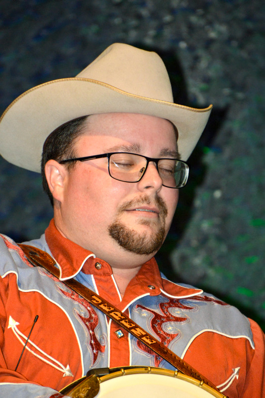 Jereme Brown with The Po' Ramblin' Boys at the November 2025 Industrial Strength Bluegrass Festival - photo © Bill Warren