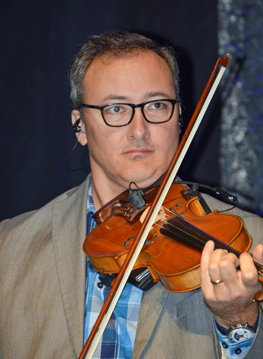 Jason Barie with Joe Mullins & The Radio Ramblers at the November 2025 Industrial Strength Bluegrass Festival - photo © Bill Warren