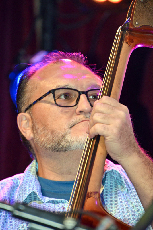 Randall Hibbitts with The Smoky Mountain All Stars at the Bluegrass Christmas in the Smokies pre-show party for 2025 - photo © Bill Warren