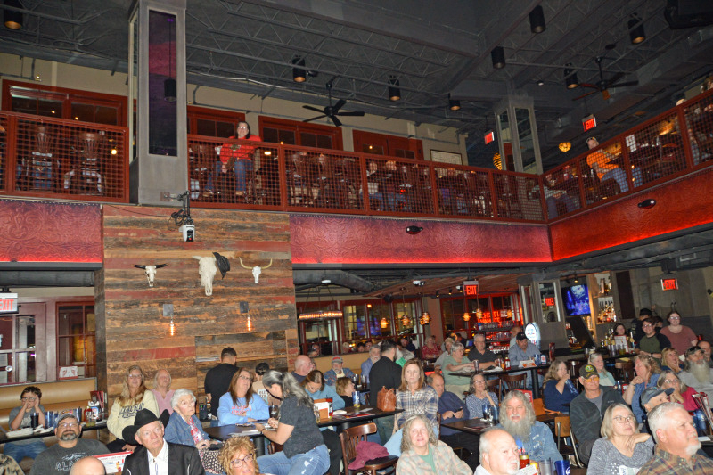 Audience at Ole Red for the Bluegrass Christmas in the Smokies pre-show party for 2025 - photo © Bill Warren
