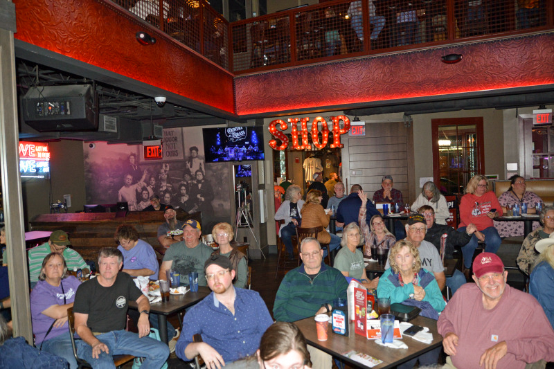 Audience at Ole Red for the Bluegrass Christmas in the Smokies pre-show party for 2025 - photo © Bill Warren