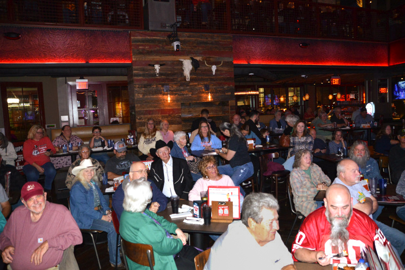 Audience at Ole Red for the Bluegrass Christmas in the Smokies pre-show party for 2025 - photo © Bill Warren