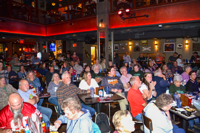 Audience at Ole Red for the Bluegrass Christmas in the Smokies pre-show party for 2025 - photo © Bill Warren