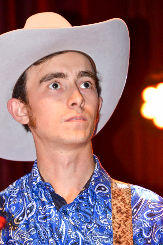 Garrett Newton with Country Grass at the Bluegrass Christmas in the Smokies pre-show party for 2025 - photo © Bill Warren