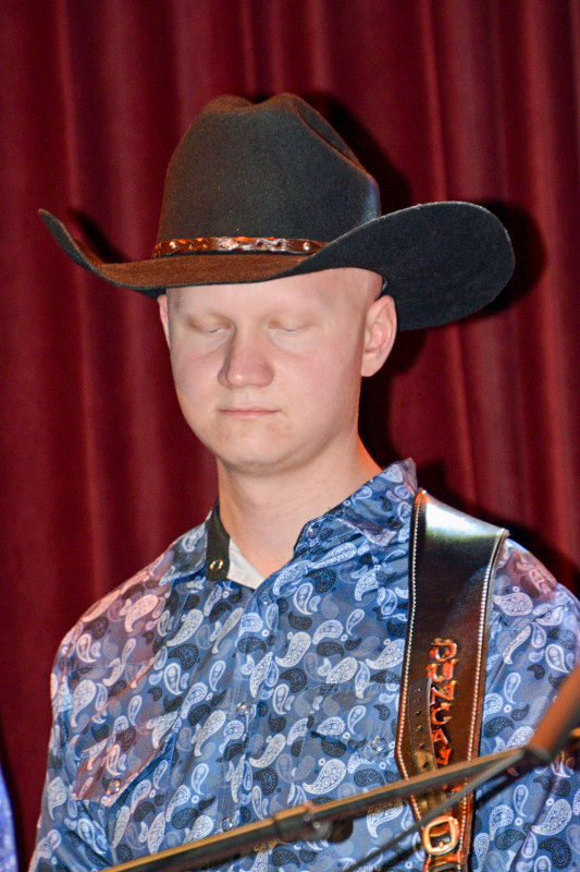Duncan Stitt with Country Grass at the Bluegrass Christmas in the Smokies pre-show party for 2025 - photo © Bill Warren