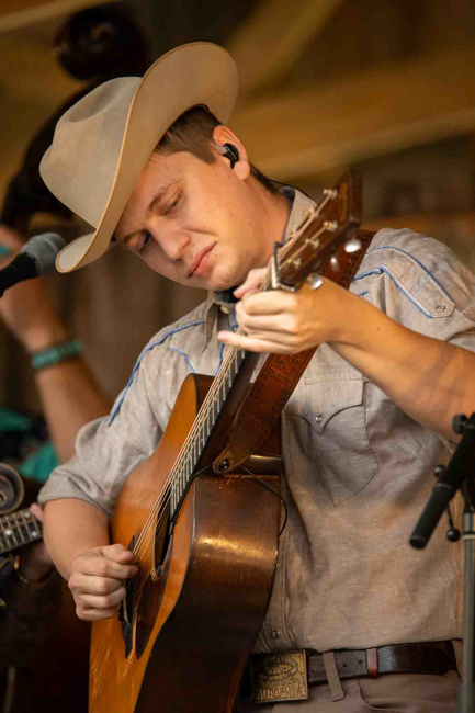 John Gooding with The Po' Ramblin' Boys at Pickin' in Parsons 2025 - photo © Jeromie Stephens