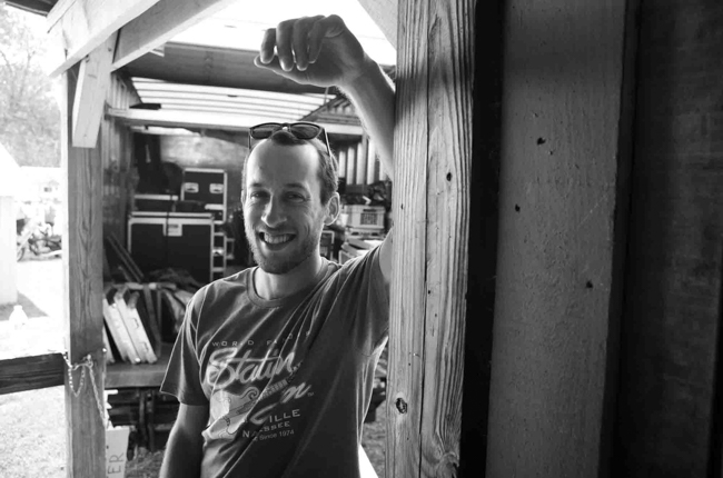 Max Silverstein with The Po' Ramblin' Boys backstage at Pickin' in Parsons 2025 - photo © Jeromie Stephens