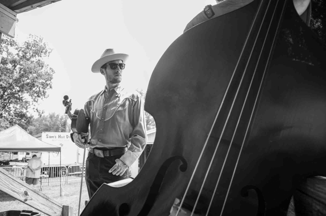 Max Silverstein with The Po' Ramblin' Boys at Pickin' in Parsons 2025 - photo © Jeromie Stephens