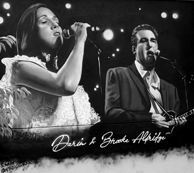 Darin & Brooke Aldridge mural in Cherryville, NC - photo by Gary Hatley