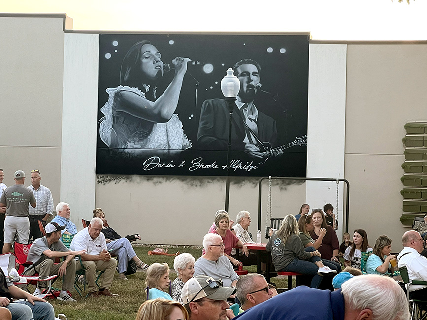 Darin & Brooke Aldridge mural in Cherryville, NC - photo by Gary Hatley
