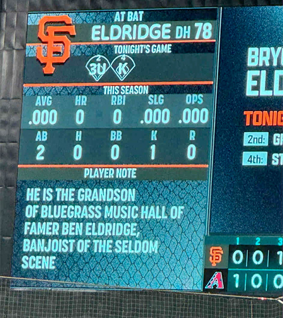 Bryce Eldridge scoreboard